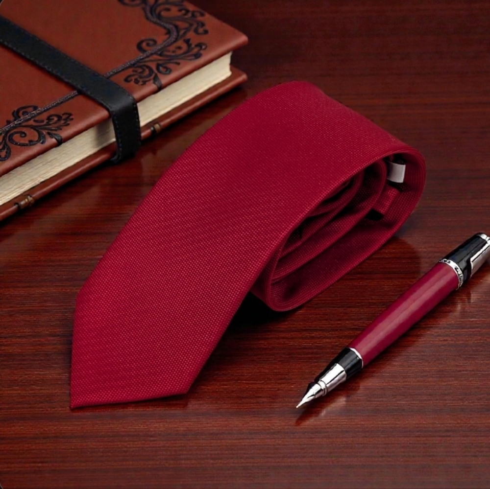 New! Isaac Mizrahi New York Fashion Tie, Solid Red